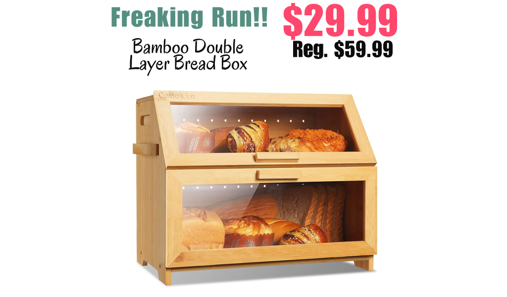 Bamboo Double Layer Bread Box Only $29.99 Shipped on Amazon (Regularly $59.99)