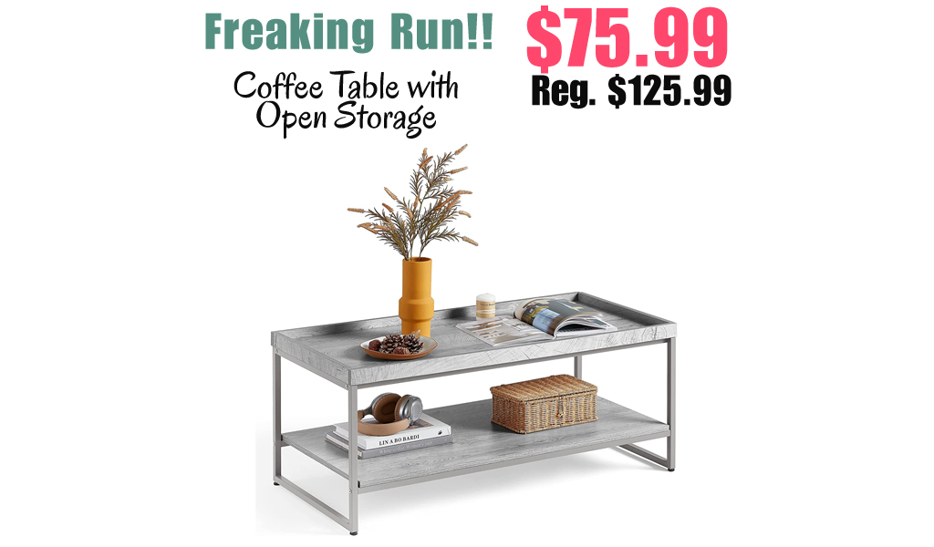 Coffee Table with Open Storage Only $75.99 Shipped on Amazon (Regularly $125.99)