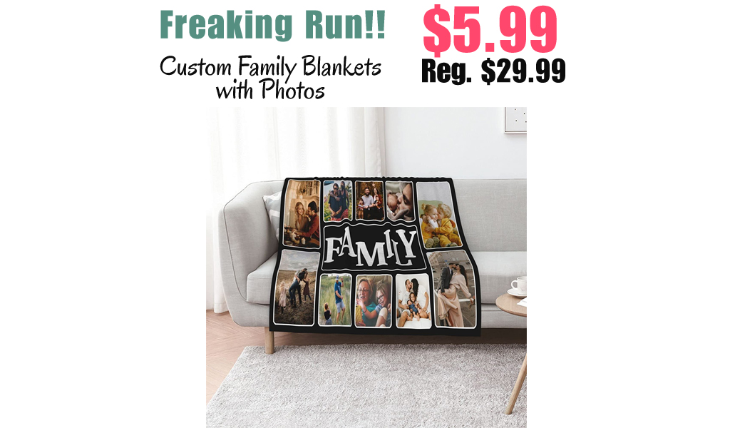 Custom Family Blankets with Photos Only $5.99 Shipped on Amazon (Regularly $29.99)