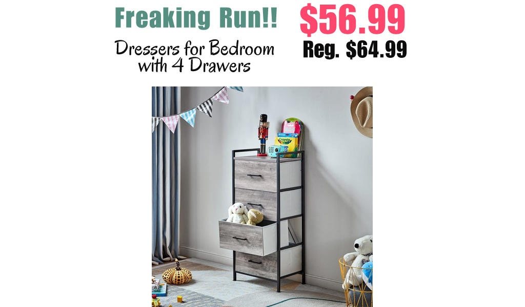 Dressers for Bedroom with 4 Drawers Only $56.99 Shipped on Walmart.com (Regularly $64.99)