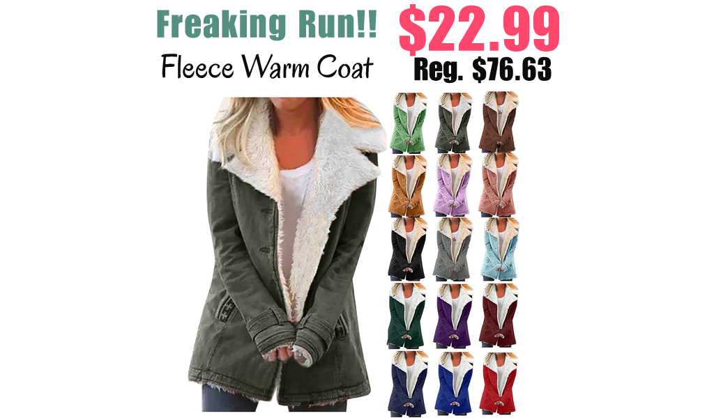 Fleece Warm Coat Only $22.99 Shipped on Amazon (Regularly $76.63)