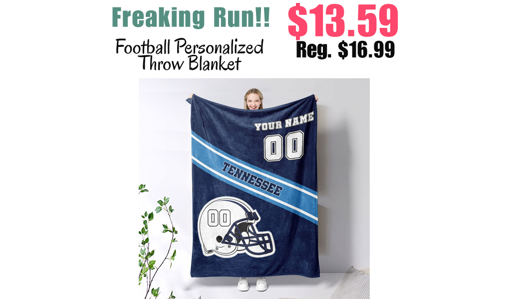 Football Personalized Throw Blanket Only $13.59 Shipped on Amazon (Regularly $16.99)