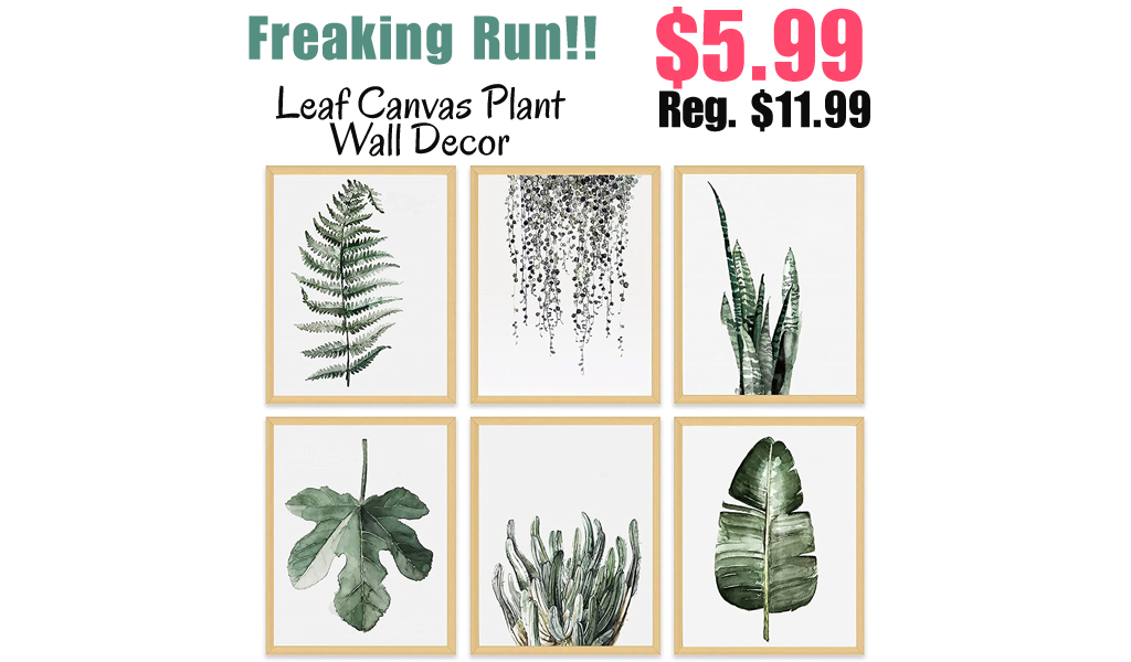 Leaf Canvas Plant Wall Decor Only $5.99 Shipped on Amazon (Regularly $11.99)