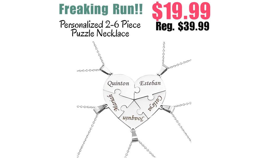 Personalized 2-6 Piece Puzzle Necklace Only $19.99 Shipped on Amazon (Regularly $39.99)