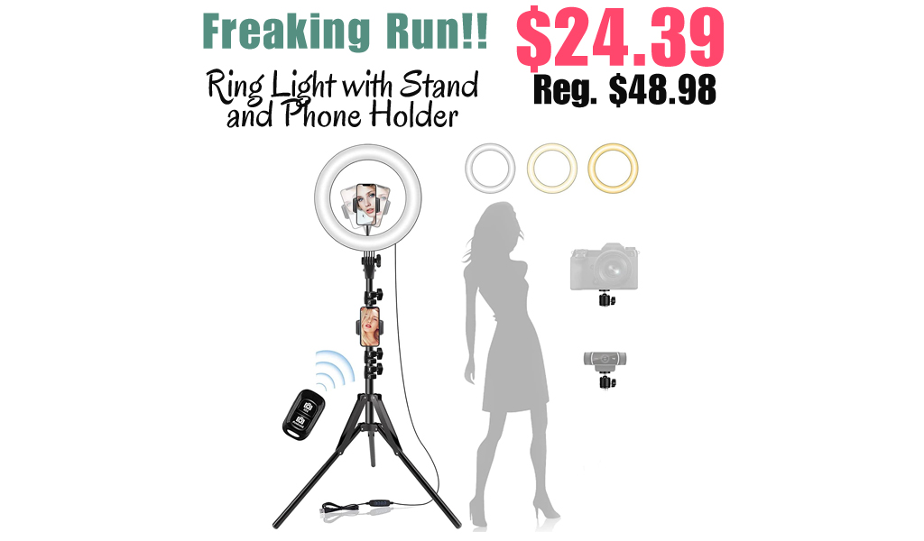 Ring Light with Stand and Phone Holder Only $24.39 Shipped on Amazon (Regularly $48.98)