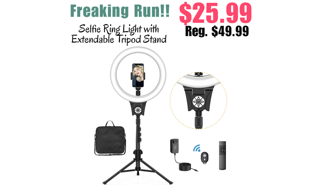 Selfie Ring Light with Extendable Tripod Stand Only $25.99 Shipped on Amazon (Regularly $49.99)