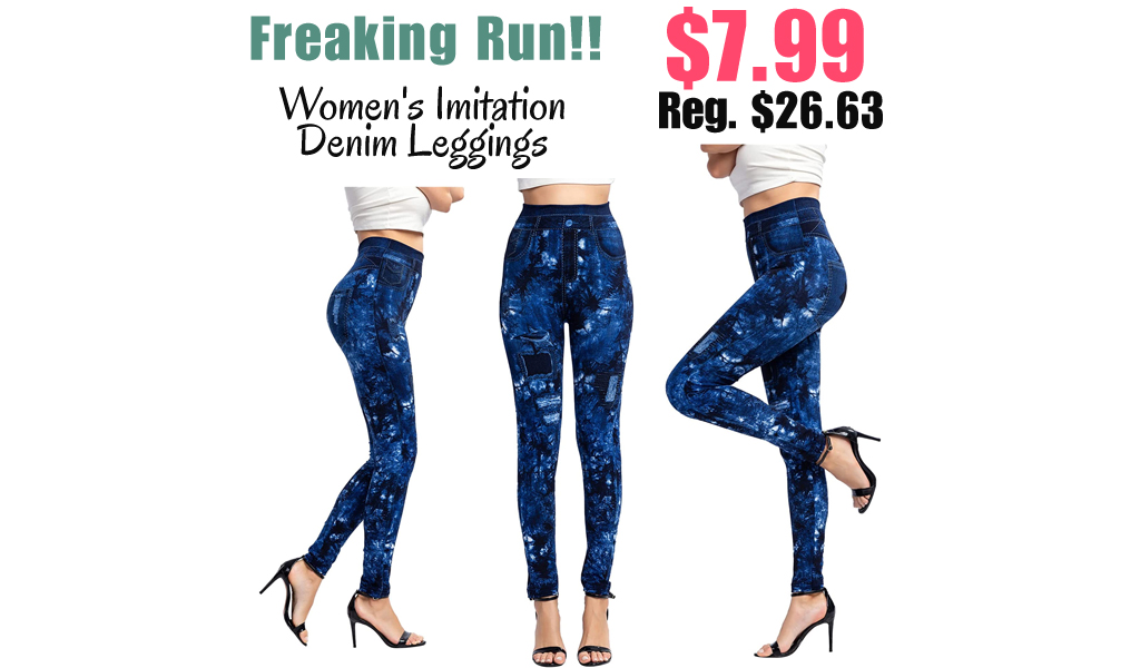 Women's Imitation Denim Leggings Only $7.99 Shipped on Amazon (Regularly $26.63)