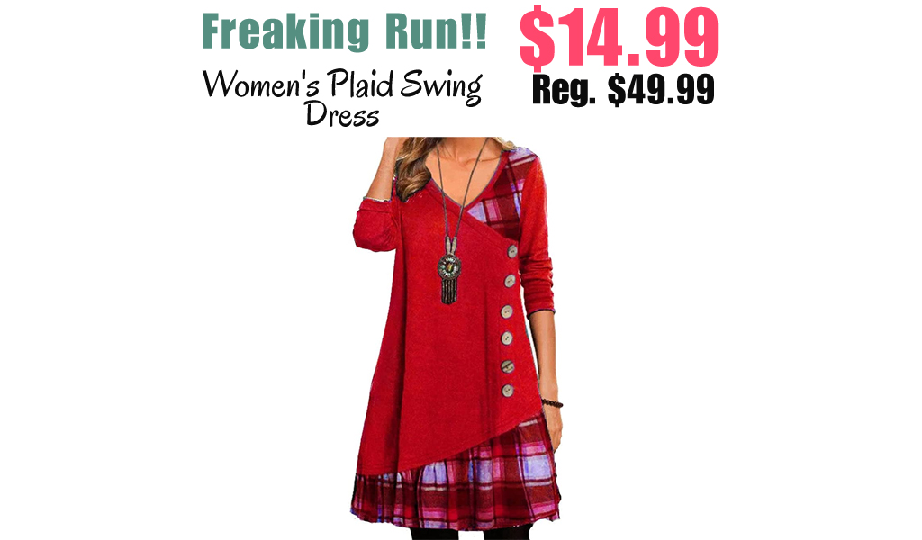 Women's Plaid Swing Dress Only $14.99 Shipped on Amazon (Regularly $49.99)