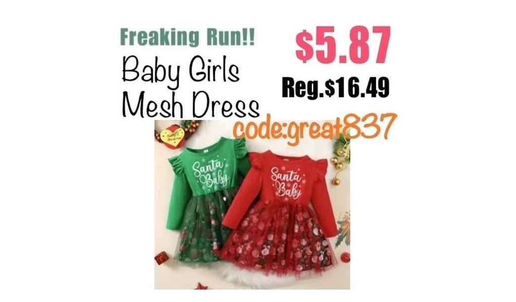 baby girls mesh dress is only $5.87