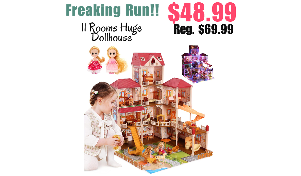 11 Rooms Huge Dollhouse Only $48.99 Shipped on Amazon (Regularly $69.99)