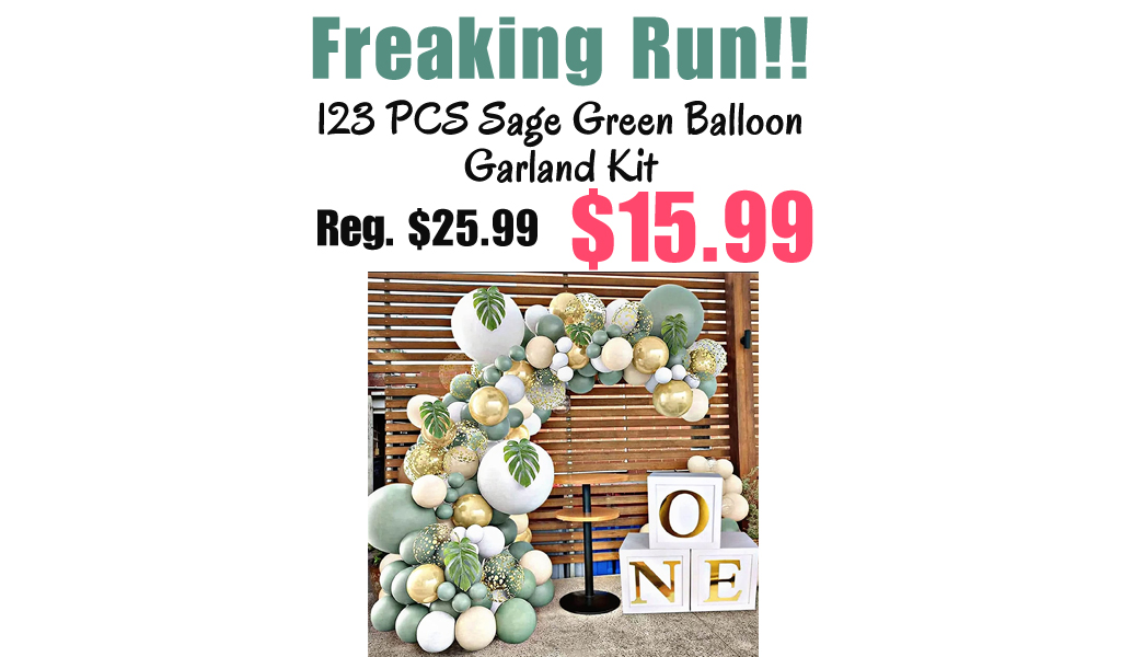123 PCS Sage Green Balloon Garland Kit Only $15.99 Shipped on Amazon (Regularly $25.99)