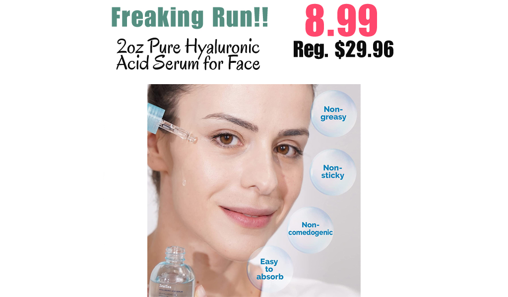 2oz Pure Hyaluronic Acid Serum for Face Only $8.99 Shipped on Amazon (Regularly $29.96)