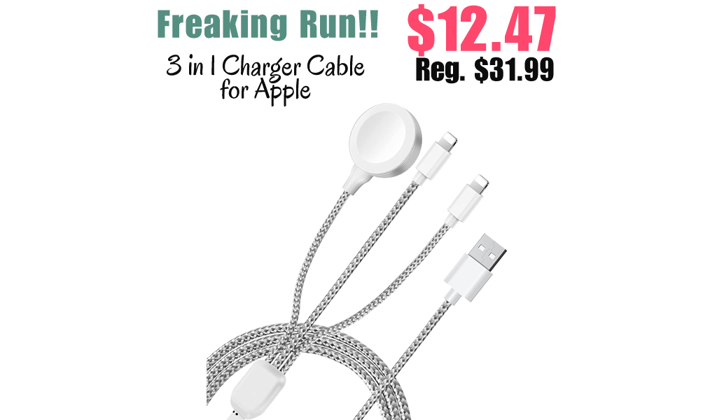 3 in 1 Charger Cable for Apple Only $12.47 Shipped on Amazon (Regularly $31.99)