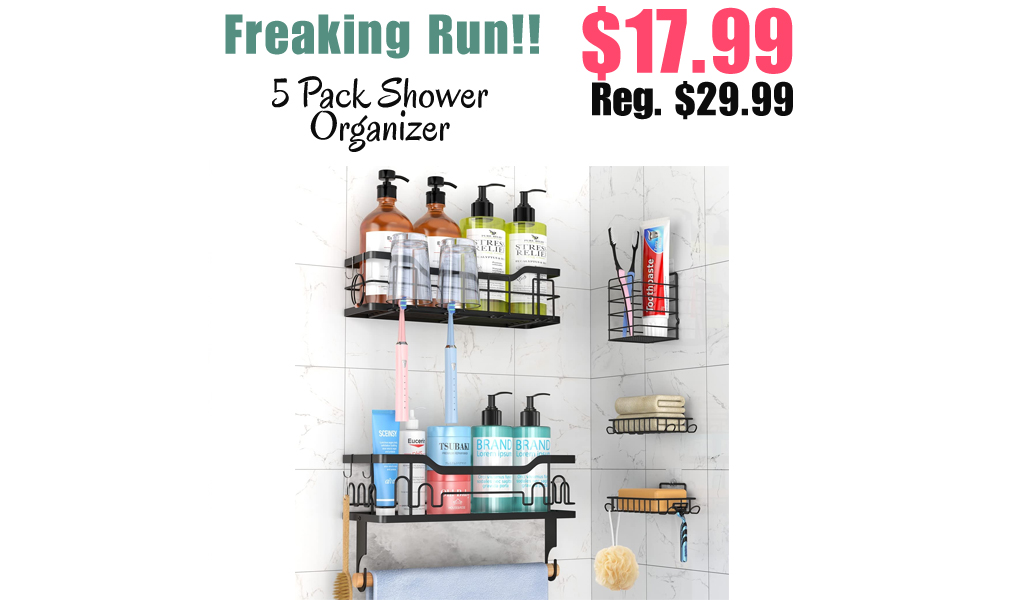 5 Pack Shower Organizer Only $17.99 Shipped on Amazon (Regularly $29.99)