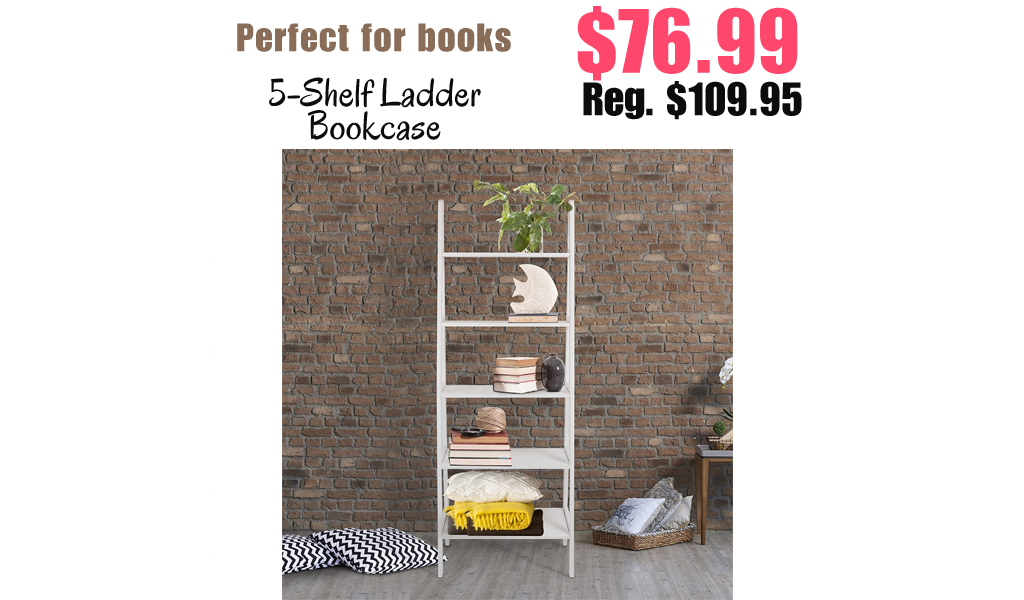 5-Shelf Ladder Bookcase Only $76.99 Shipped on Amazon (Regularly $109.95)