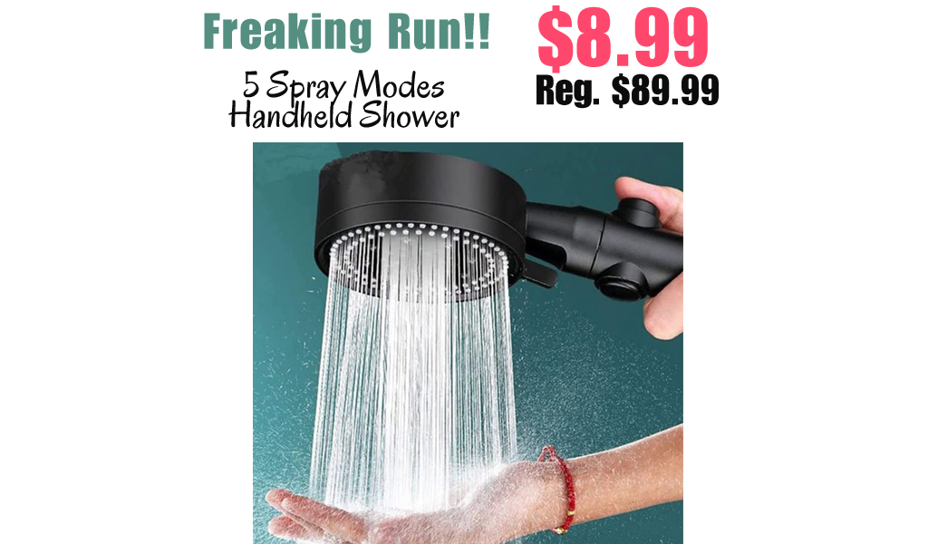5 Spray Modes Handheld Shower Only $8.99 Shipped on Amazon (Regularly $89.99)
