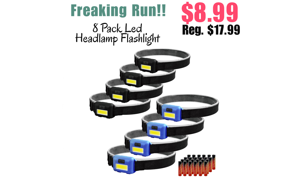 8 Pack Led Headlamp Flashlight Only $8.99 Shipped on Amazon (Regularly $17.99)