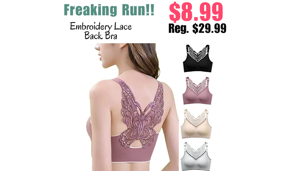 Embroidery Lace Back Bra Only $8.99 Shipped on Amazon (Regularly $29.99)