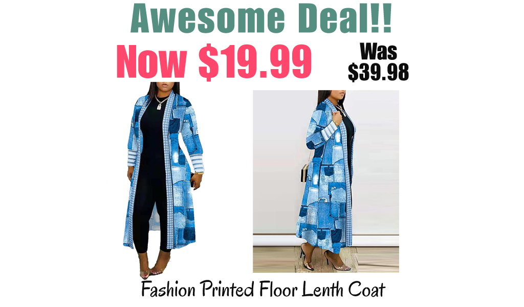 Fashion Printed Floor Lenth Coat Only $19.99 Shipped on Amazon (Regularly $39.98)