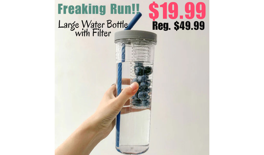 Large Water Bottle with Filter Only $19.99 Shipped (Regularly $49.99)