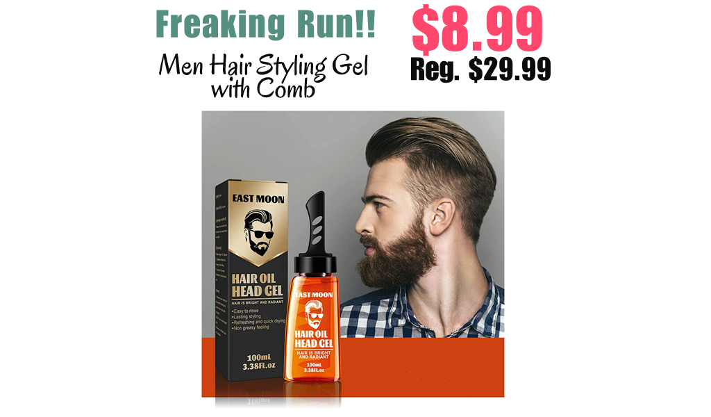 Men Hair Styling Gel with Comb Only $8.99 Shipped on Amazon (Regularly $29.99)