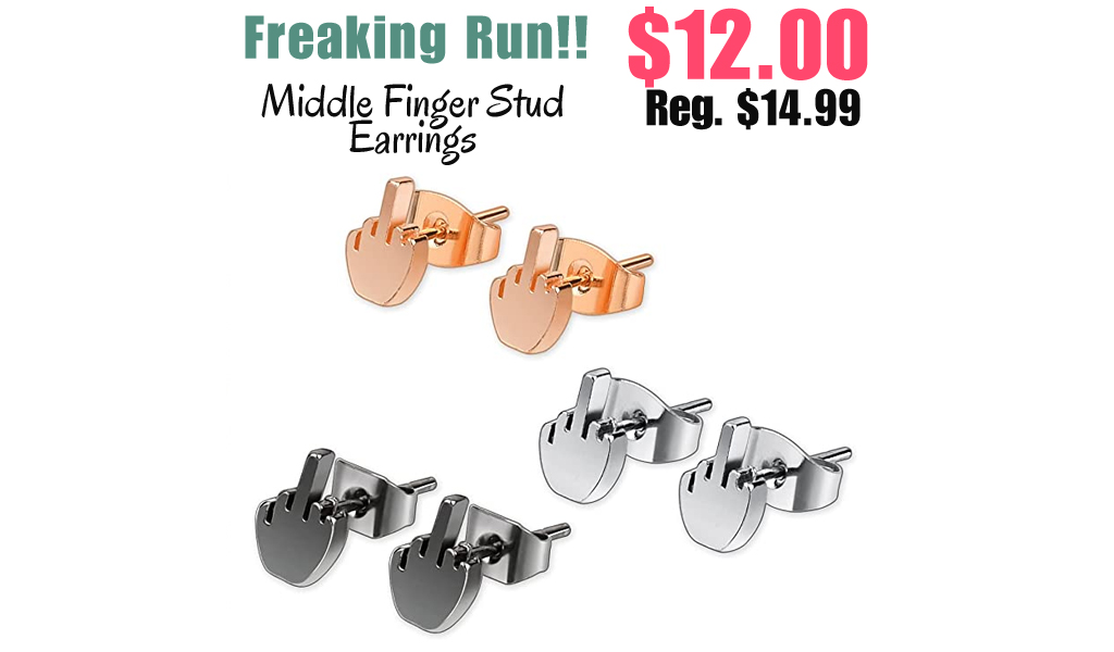 Middle Finger Stud Earrings Only $12.00 Shipped on Amazon (Regularly $14.99)