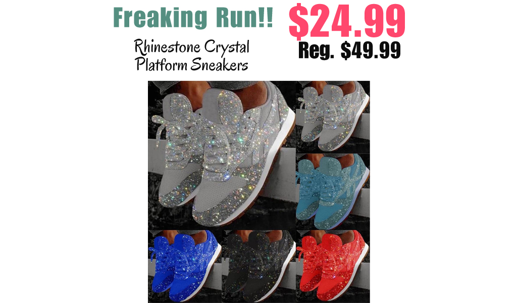 Rhinestone Crystal Platform Sneakers Only $24.99 Shipped on Amazon (Regularly $49.99)