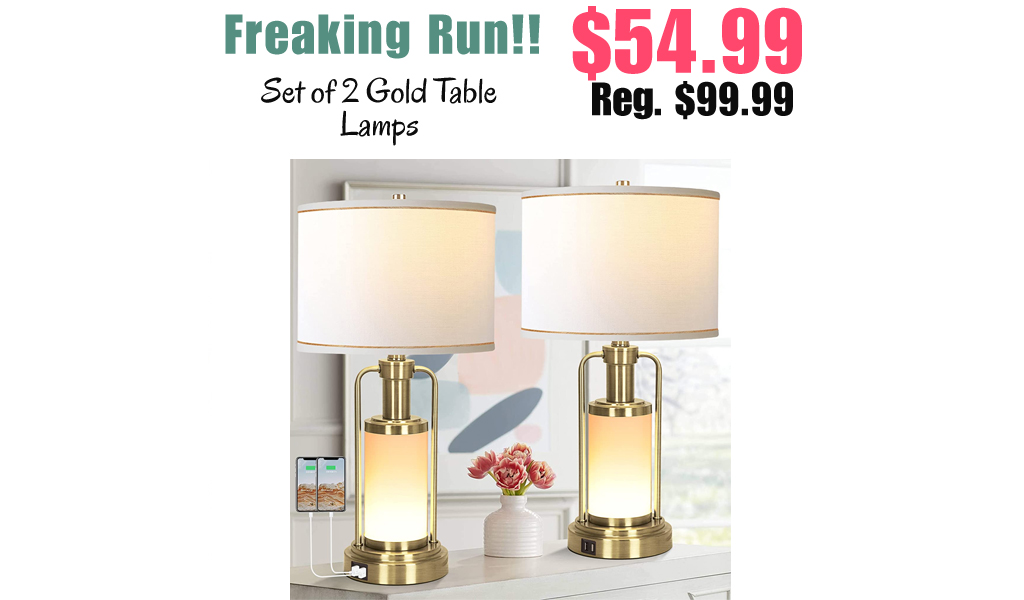 Set of 2 Gold Table Lamps Only $54.99 Shipped on Amazon (Regularly $99.99)