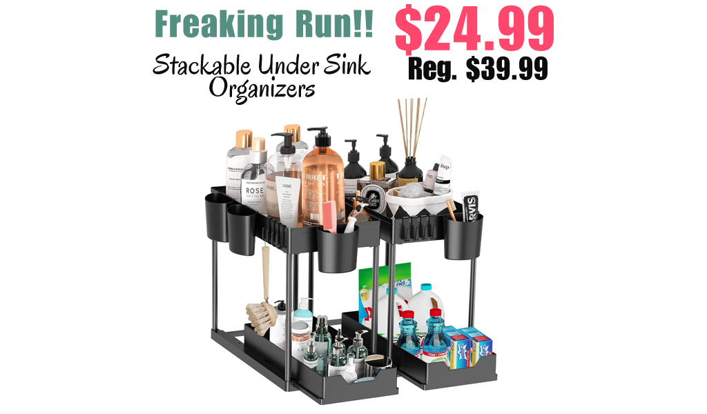 Stackable Under Sink Organizers Only $24.99 Shipped on Amazon (Regularly $39.99)