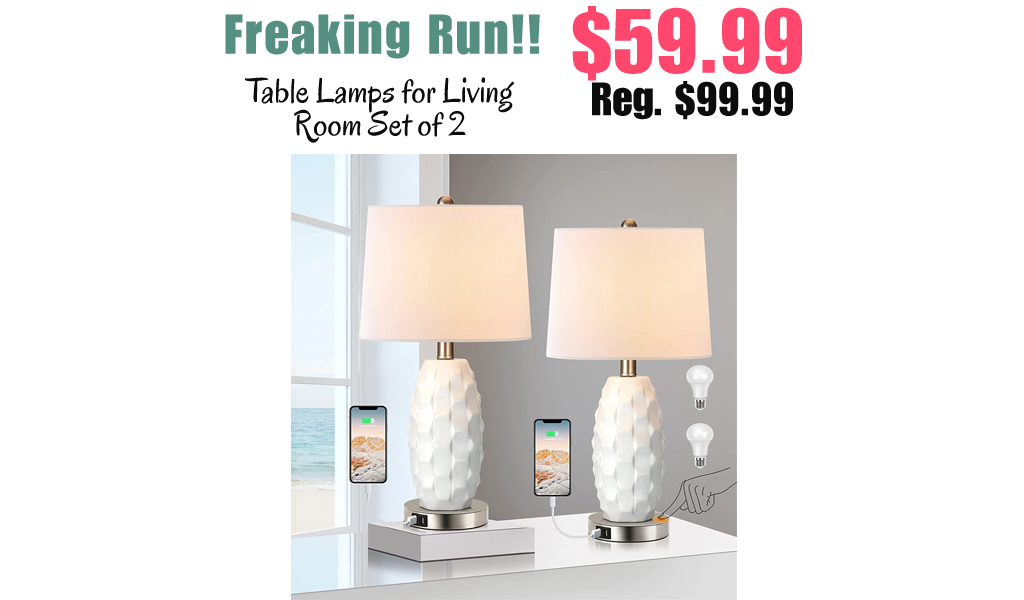 Table Lamps for Living Room Set of 2 Only $59.99 Shipped on Amazon (Regularly $99.99)