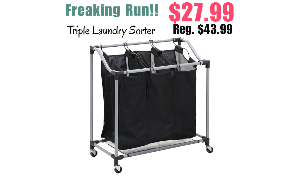 Triple Laundry Sorter Only $27.99 Shipped on Amazon (Regularly $43.99)