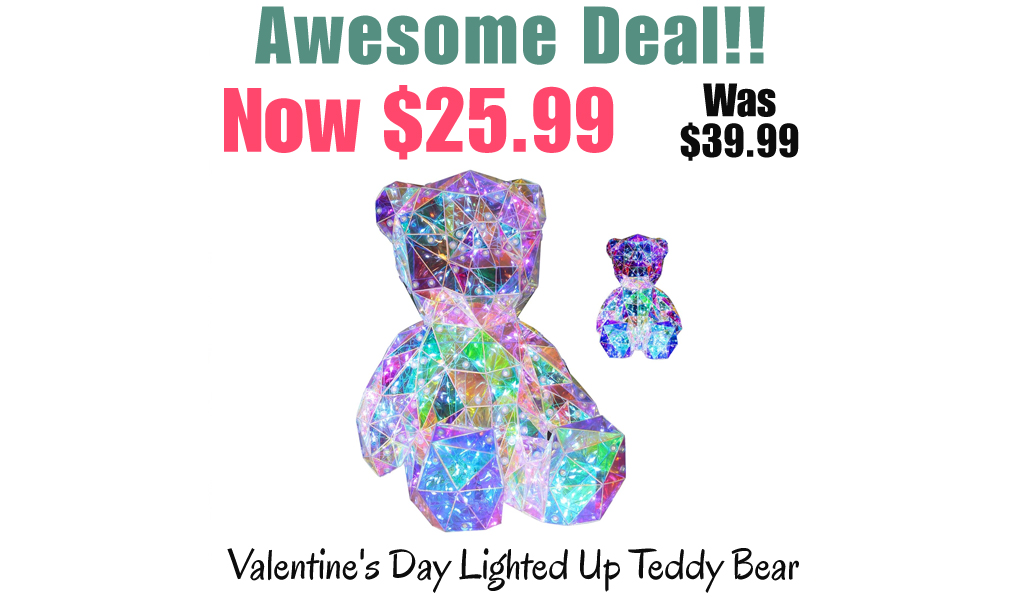 Valentine's Day Lighted Up Teddy Bear Only $25.99 Shipped on Amazon (Regularly $39.99)