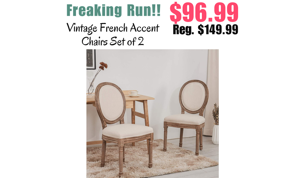 Vintage French Accent Chairs Set of 2 Only $96.99 Shipped on Amazon (Regularly $149.99)
