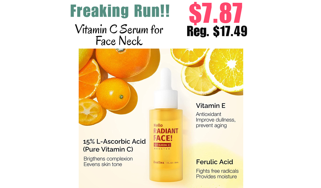 Vitamin C Serum for Face Neck Only $7.87 Shipped on Amazon (Regularly $17.49)