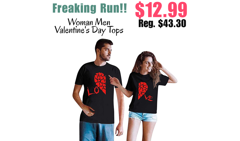 Woman Men Valentine's Day Tops Only $12.99 Shipped on Amazon (Regularly $43.30)