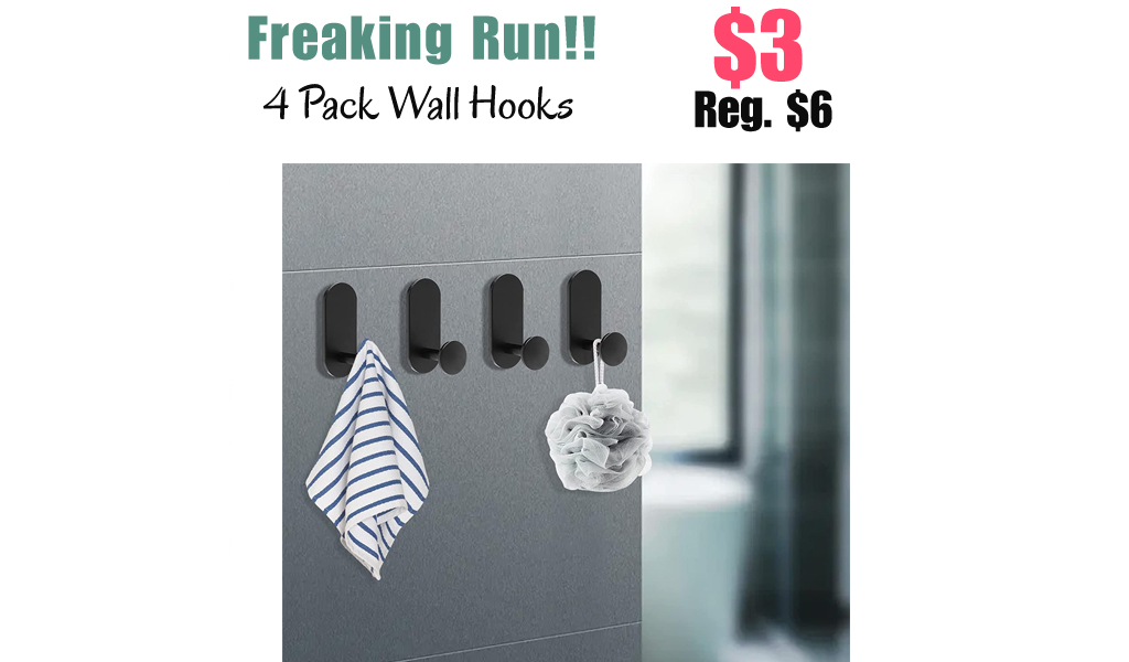 4 Pack Wall Hooks Only $3 Shipped on Amazon (Regularly $6)