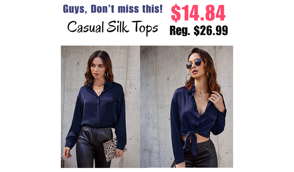 Casual Silk Tops Only $14.84 Shipped on Amazon (Regularly $26.99)