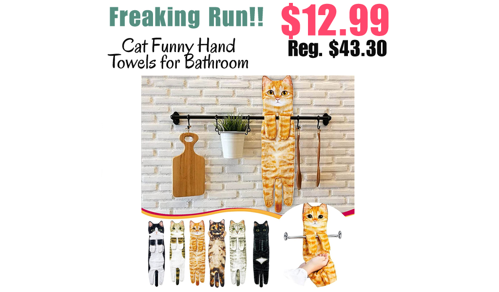 Cat Funny Hand Towels for Bathroom Only $12.99 Shipped on Amazon (Regularly $43.30)