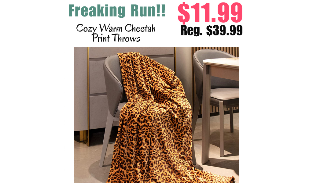 Cozy Warm Cheetah Print Throws Only $11.99 Shipped on Amazon (Regularly $39.99)