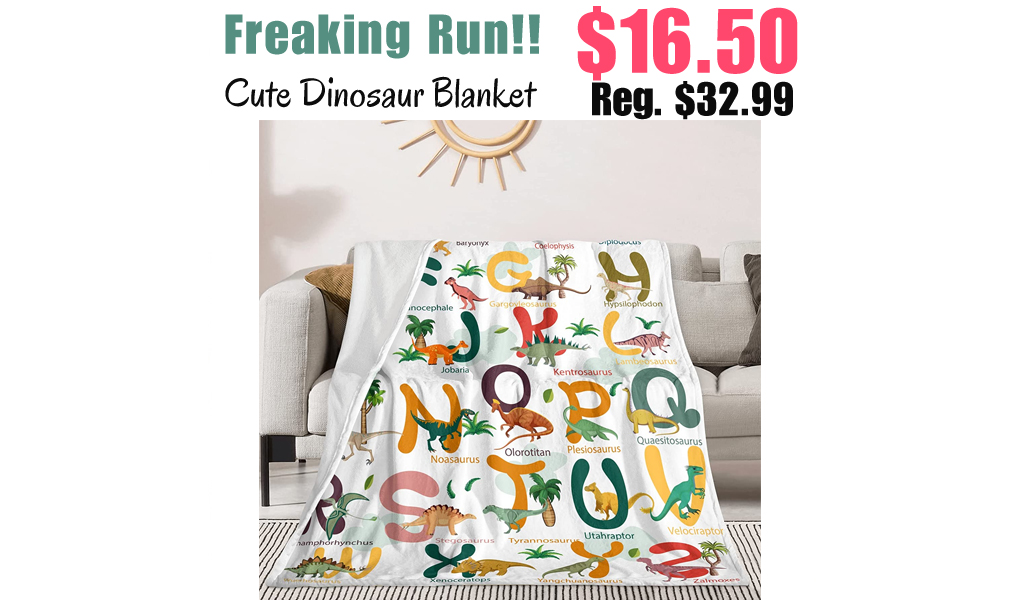 Cute Dinosaur Blanket Only $16.50 Shipped on Amazon (Regularly $32.99)