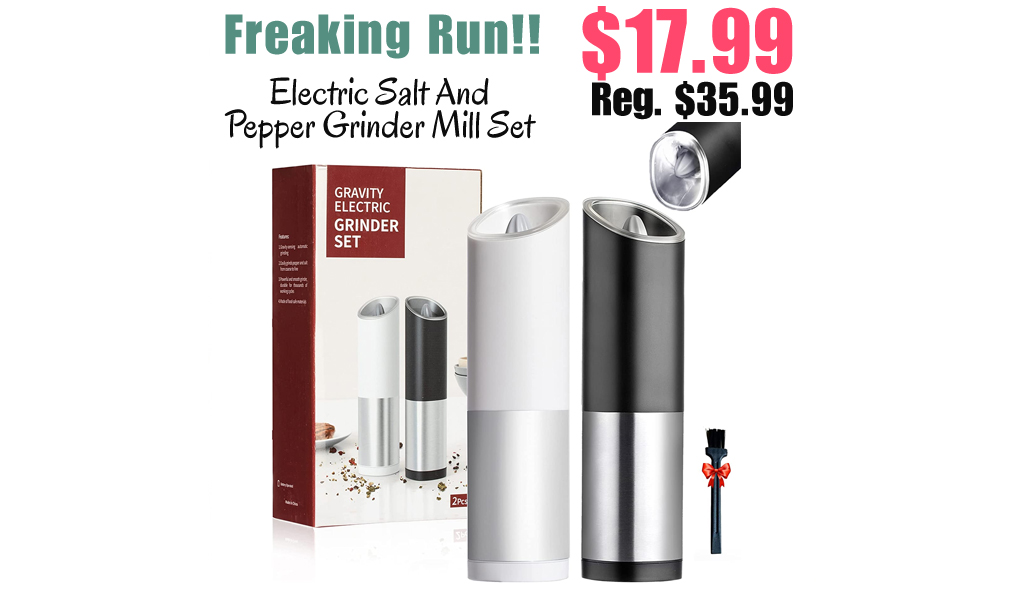 Electric Salt And Pepper Grinder Mill Set Only $17.99 Shipped on Amazon (Regularly $35.99)