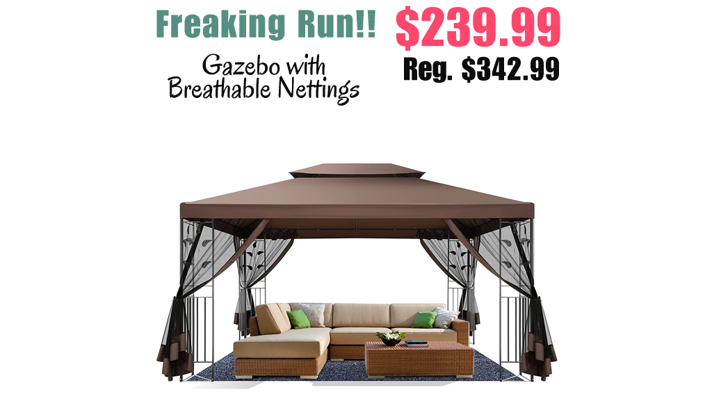 Gazebo with Breathable Nettings Only $239.99 Shipped on Amazon (Regularly $342.99)