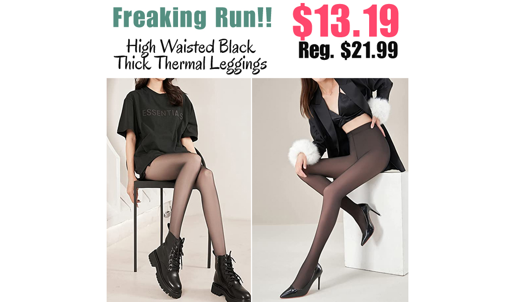 High Waisted Black Thick Thermal Leggings Only $13.19 Shipped on Amazon (Regularly $21.99)