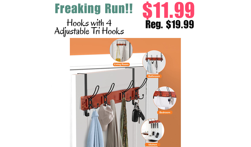 Hooks with 4 Adjustable Tri Hooks Only $11.99 Shipped on Amazon (Regularly $19.99)