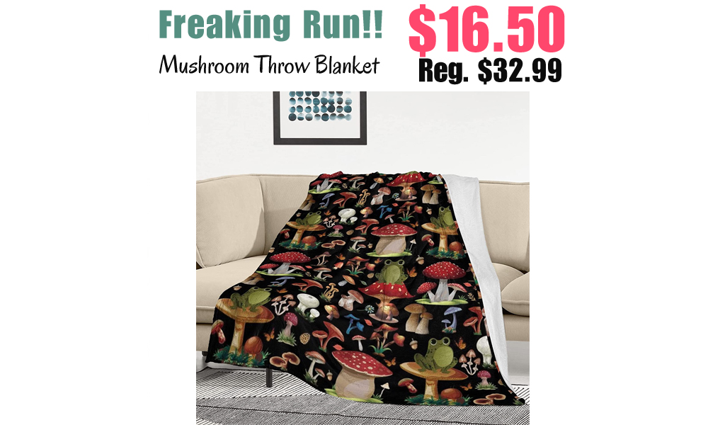 Mushroom Throw Blanket Only $16.50 Shipped on Amazon (Regularly $32.99)