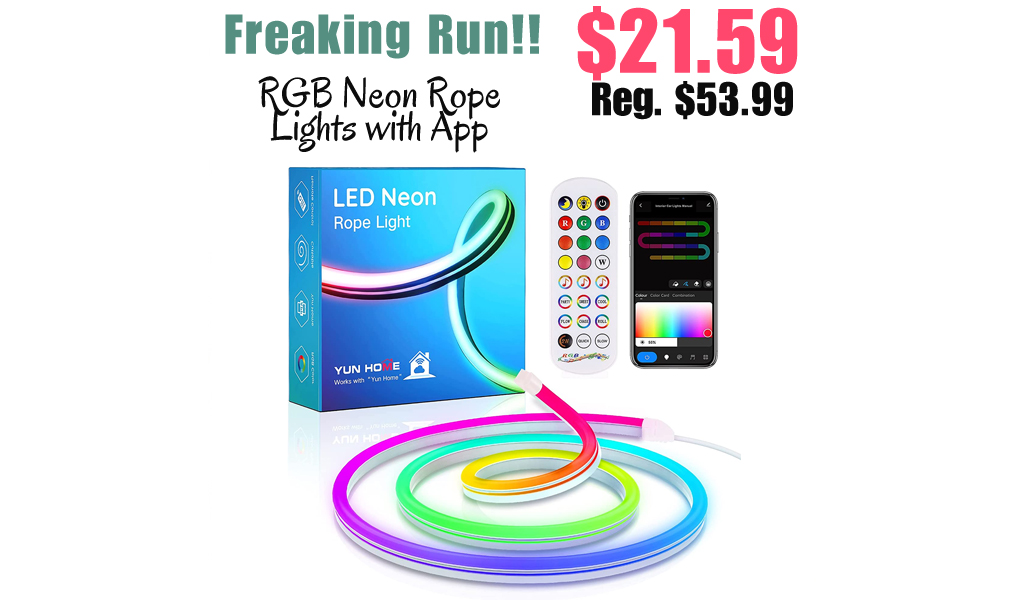 RGB Neon Rope Lights with App Only $21.59 Shipped on Amazon (Regularly $53.99)
