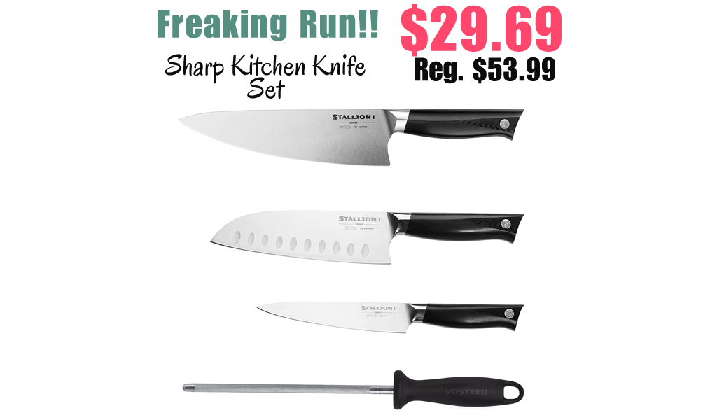Sharp Kitchen Knife Set Only $29.69 Shipped on Amazon (Regularly $53.99)