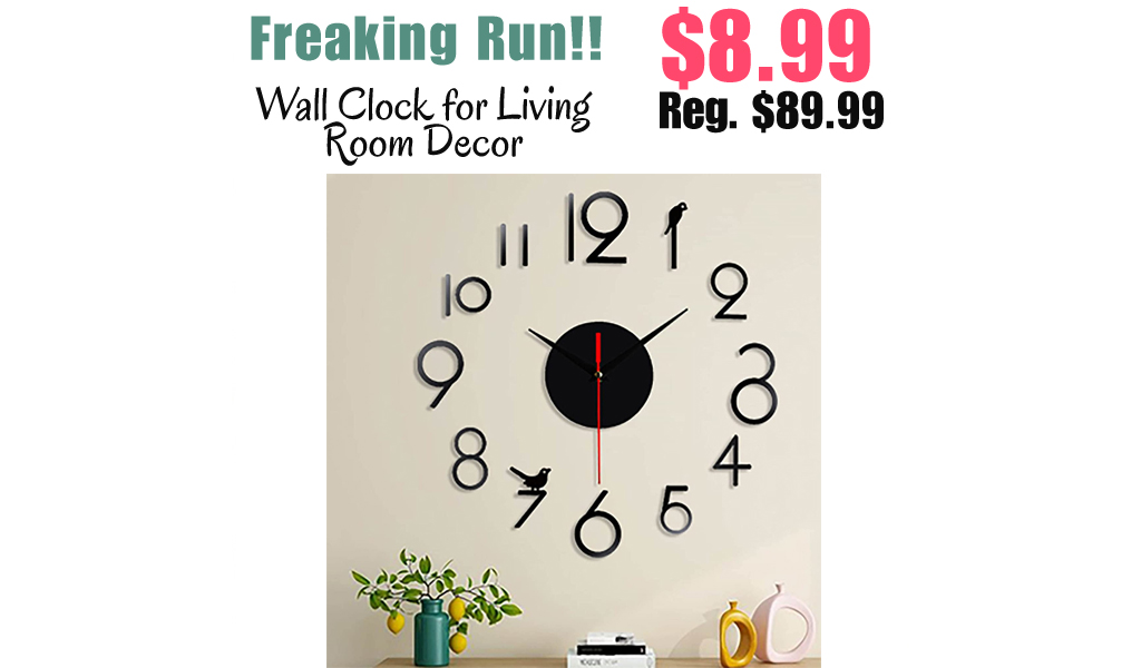 Wall Clock for Living Room Decor Only $8.99 Shipped on Amazon (Regularly $89.99)