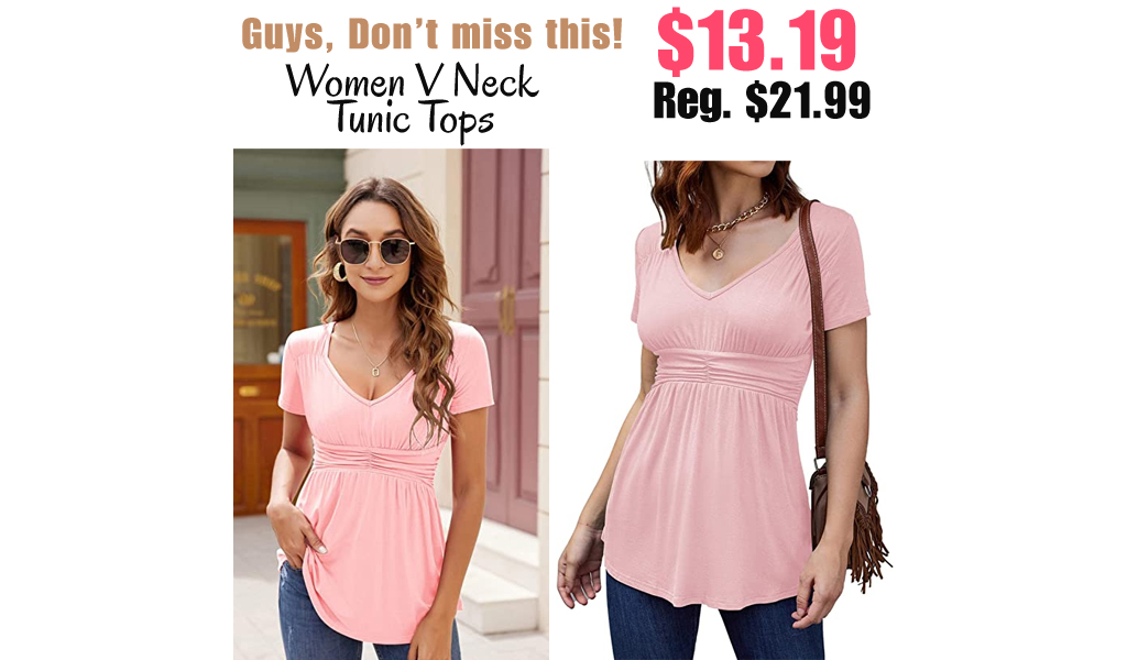 Women V Neck Tunic Tops Only $13.19 Shipped on Amazon (Regularly $21.99)
