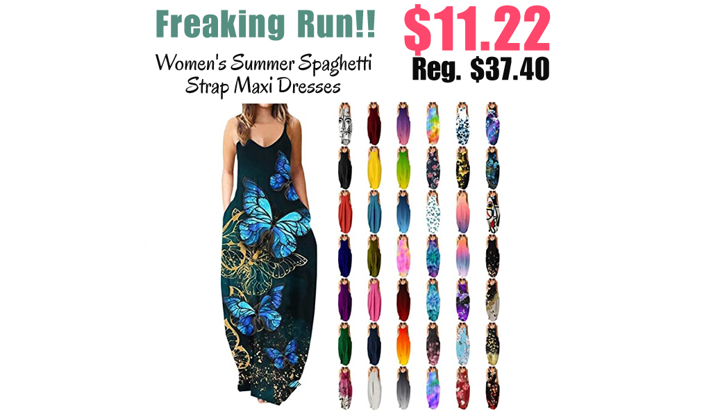 Women's Summer Spaghetti Strap Maxi Dresses Only $11.22 Shipped on Amazon (Regularly $37.40)